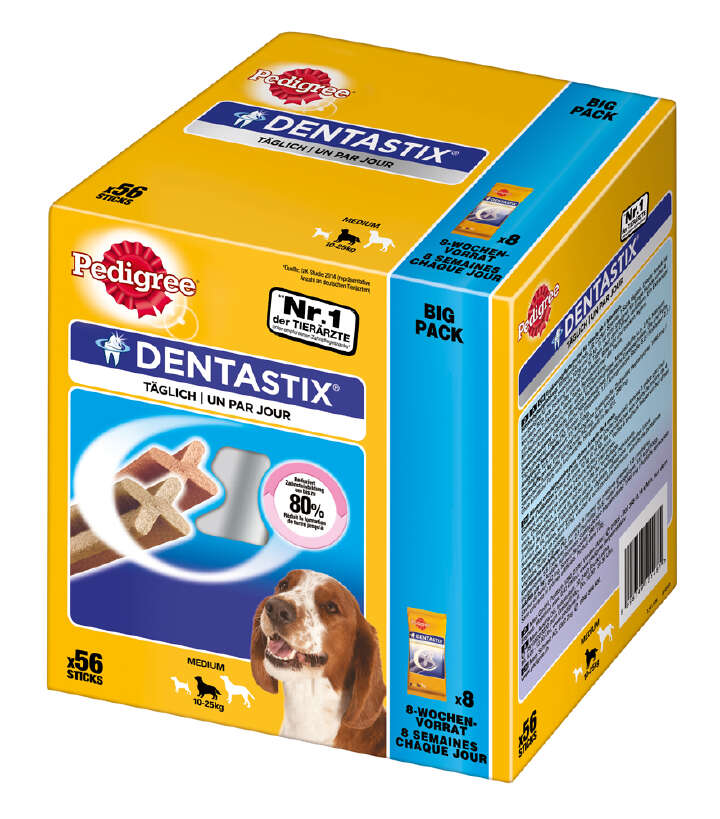 Pedigree Hundeleckerlis Dentastix Big Pack für mittelgroße Hunde